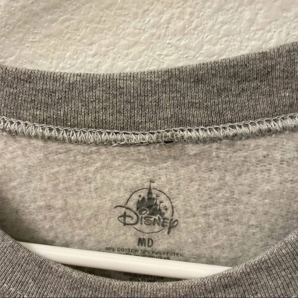 Disney Mickey Mouse sweatshirt gray medium Disney sweatshirt gray sweatshirt - Picture 5 of 6